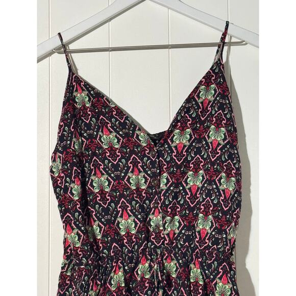 Pretty Garden Sundress Swing Mini Floral V-Neck Spaghetti Strap Size XL - Picture 4 of 10